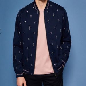 Ted Baker Bristl tropical print bomber jacket new xl